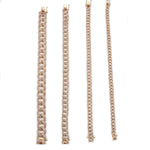 Bracelets Small 14K Gold and Micro-Pave Diamonds Cuban Chain Bracelet Signature Piece