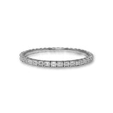 Bracelets XS: 45mm / White Gold / 8.2-10.6 Carats Emerald Cut Diamonds TW 18K Gold Stretch & Stack Emerald Cut Diamond Tennis Bracelet, 8.0 Carats