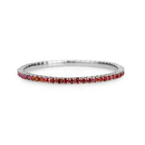 Bracelets XS: 45mm / White Gold / 8.55-10.83 Carats Rubies TW 18K Gold Stretch & Stack Ruby Tennis Bracelet, 8.55-18 Carats
