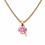 Charms & Pendants 18K Pink Sapphire and Diamond Flower Charm