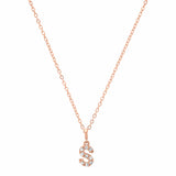 Charms & Pendants A / Rose Gold 14K Gold & Diamond Mini Initial Charms