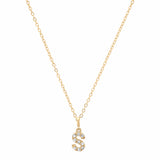 Charms & Pendants A / Yellow Gold 14K Gold & Diamond Mini Initial Charms