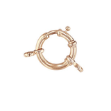 Charms & Pendants Rose Gold / 14K 14K & 18K Gold Round Spring Carabiner Charm Enhancer/Connector Link