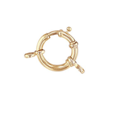 Charms & Pendants Yellow Gold / 14K 14K & 18K Gold Round Spring Carabiner Charm Enhancer/Connector Link