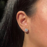 Earrings 14K & 18K Gold Hexagon Diamond Stud Earrings, Lab Grown