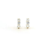 Earrings 18K Gold Diamond Huggie Hoop Earrings, lab grown
