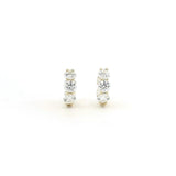 Earrings 18K Gold Diamond Huggie Hoop Earrings, lab grown