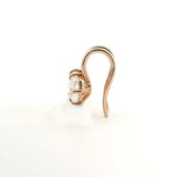 Earrings 18K Gold Invisible Diamond Drop Earrings, Natural Minded