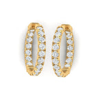 Earrings Inside Outside Medium Diamond Hoop Earrings Lab Grown