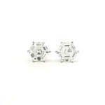 Earrings Rose Gold / 14K / .5 carats total weight 14K & 18K Gold Hexagon Diamond Stud Earrings, Lab Grown