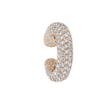Earrings Rose Gold 14K or 18K Gold Pave Diamond Cuff Earring