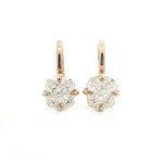 Earrings Rose Gold 18K Gold Invisible Diamond Drop Earrings, Natural Minded