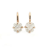 Earrings Rose Gold 18K Gold Invisible Diamond Drop Earrings, Natural Minded