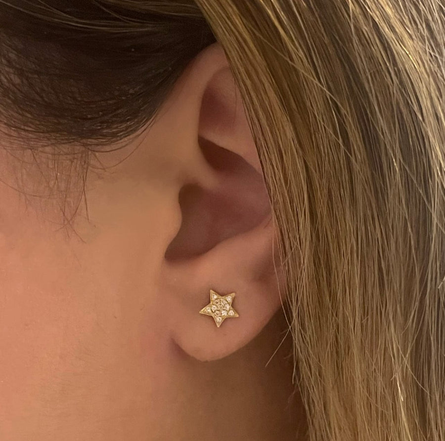 Earrings Star Diamond Stud Earrings