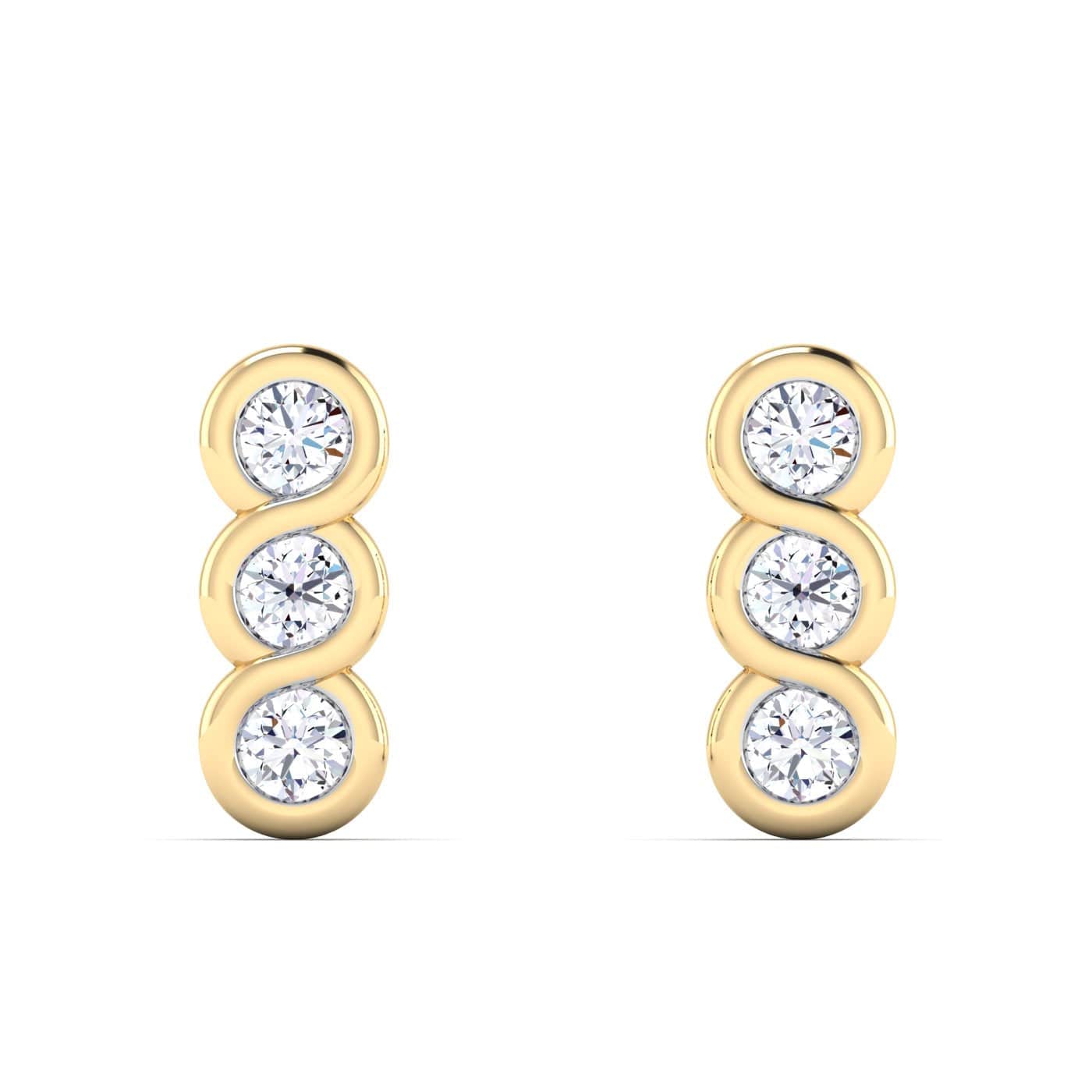 Earrings Trio Diamond Drop Earrings, Lab Grown