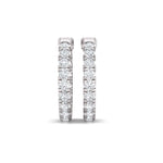 Earrings White Gold / 14K Inside Outside Medium Diamond Hoop Earrings Lab Grown