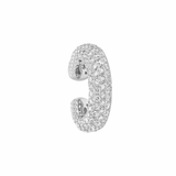 Earrings White Gold 14K or 18K Gold Pave Diamond Cuff Earring