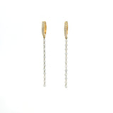 Earrings Yellow Gold 18K Gold Invisible Set Laser Drilled Drop Diamond Huggie Hoops Earrings