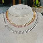 Necklace 16" / Yellow Gold / 14K 14 & 18K Diamond Dot-Dash Necklace