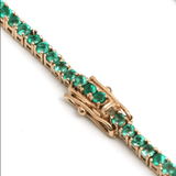Necklace Emerald Tennis Necklace 4-Prong