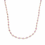 Necklace yellow gold 14K Gold Pink Sapphire Strand Necklace