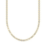 Necklaces 14K & 18K Gold Bezel Set East West Emerald Cut Diamond Necklace, Lab Grown