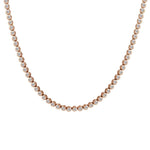 Necklaces 14K & 18K Gold Bezel Set Round Brilliant Diamond Necklace, Lab Grown, 7-7.5 Carats