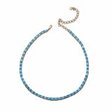 Necklaces 14K & 18K Gold East West Blue Topaz Necklace