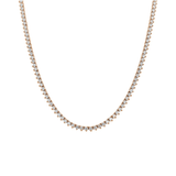 Necklaces 14K Gold and Diamond Tennis Necklace 3-Prong Setting