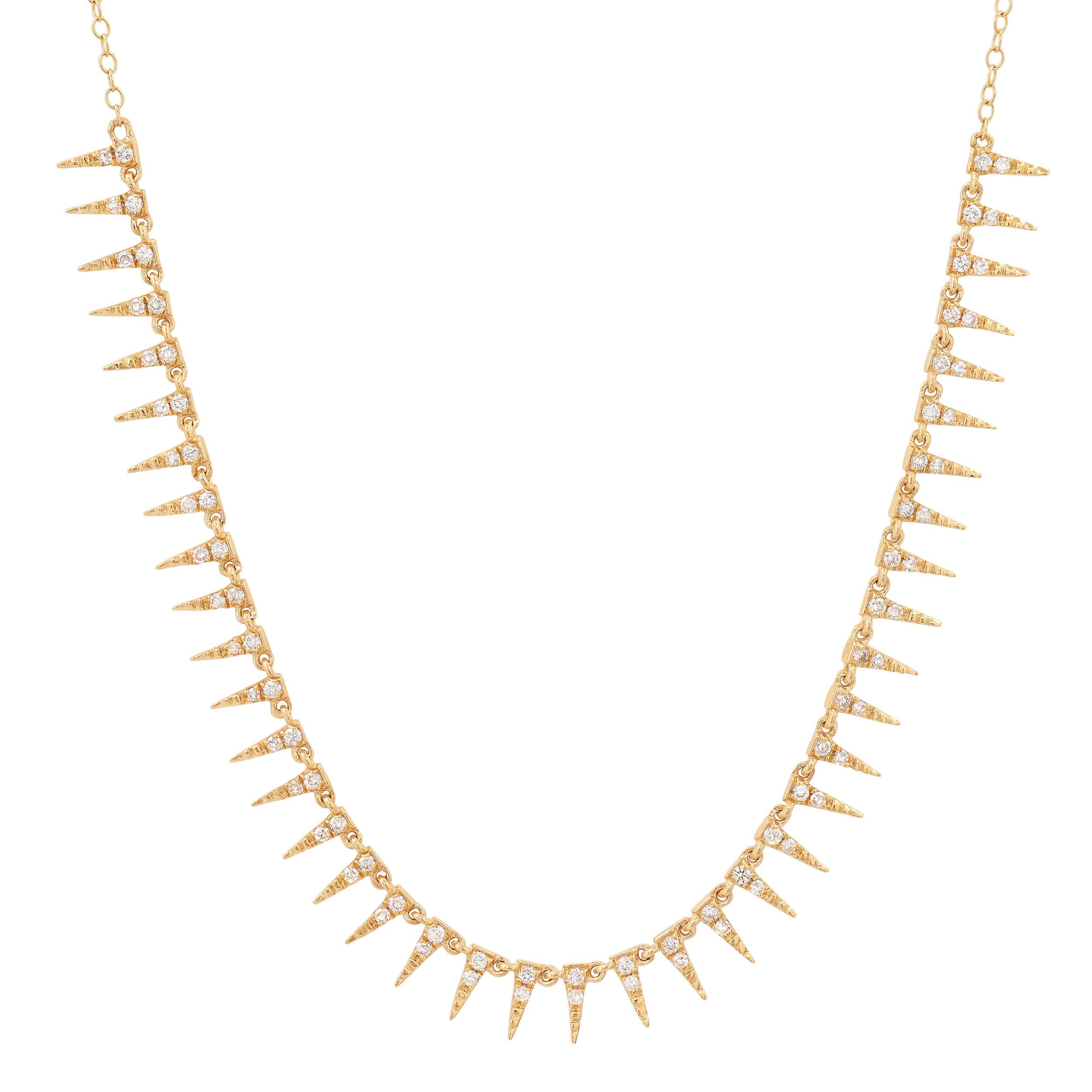 Necklaces 14K Gold Delicate Star Spike Necklace