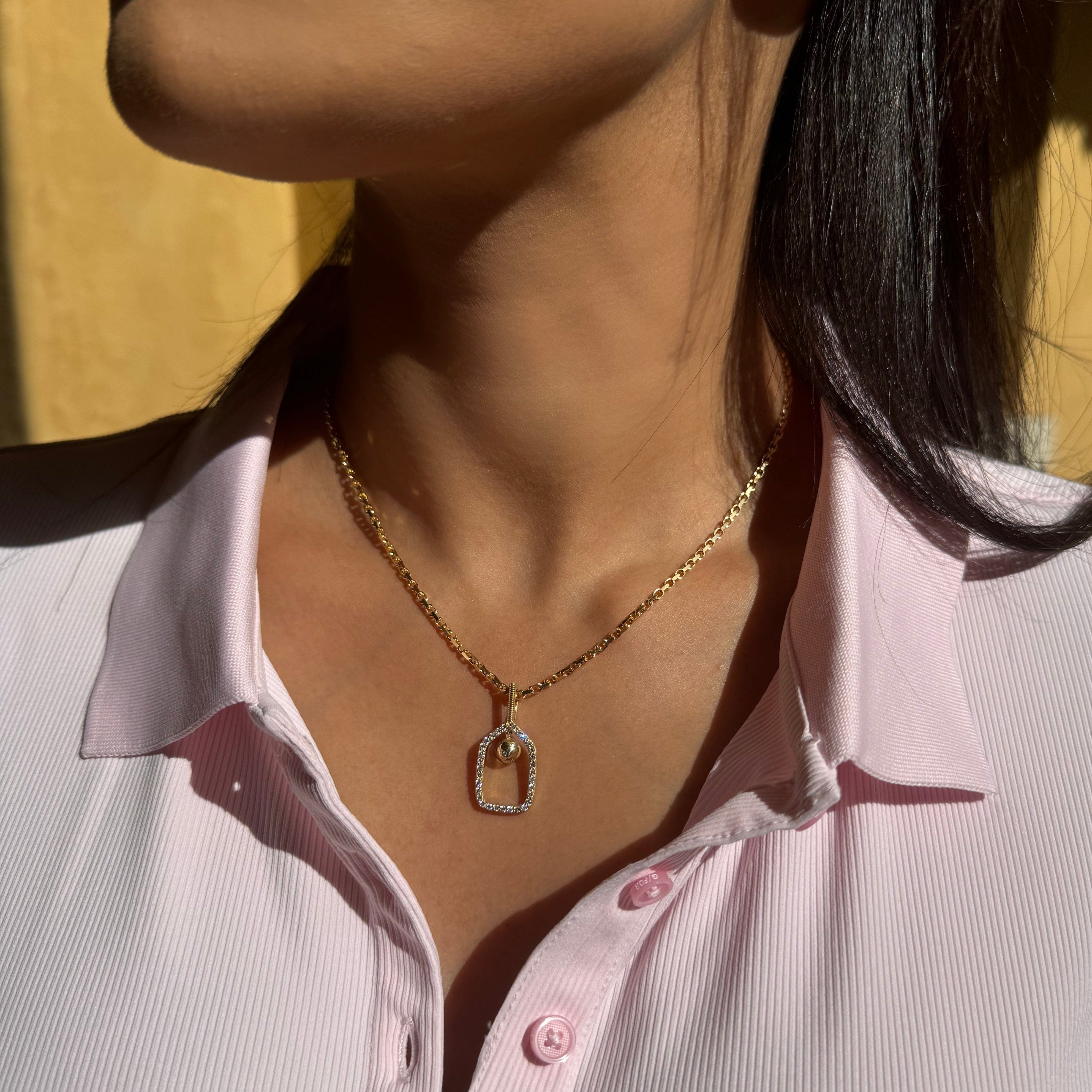 Necklaces 14K Solid Small Box Link Chain Necklace 2mm