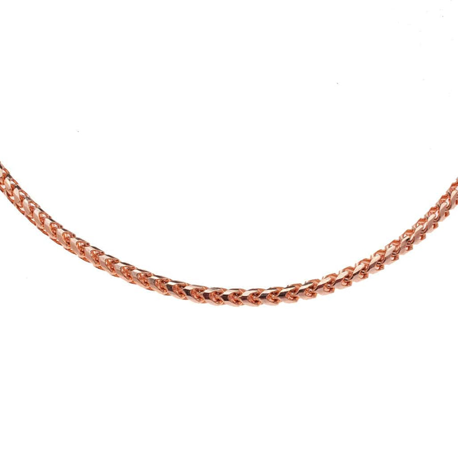 Necklaces 16" / Rose Gold / 14K 14K & 18K Gold Large Franco Diamond Cut Chain Necklace 3mm
