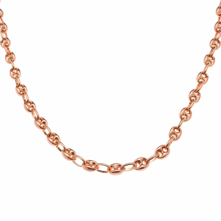 Necklaces 16" / Rose Gold 14K Gold Anchor Chain Necklace 5mm