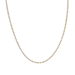 Necklaces Medium 14K Gold and Diamond Tennis Necklace 4-Prong Setting