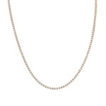 Necklaces Medium 14K Gold and Diamond Tennis Necklace 4-Prong Setting