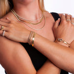 Necklaces Mini 14K Gold and Diamond Tennis Necklace Invisible Setting