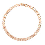 Necklaces rose gold 14K Gold Micro-Pave Diamond Cuban Link Necklace