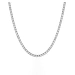 Necklaces White Gold / 14K 14K & 18K Gold Round Brilliant Diamond Necklace, Lab Grown, 4 Prong