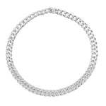 Necklaces white gold 14K Gold Micro-Pave Diamond Cuban Link Necklace