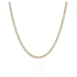 Necklaces Yellow Gold / 14K 14K & 18K Gold Round Brilliant Diamond Necklace, Lab Grown, 4 Prong