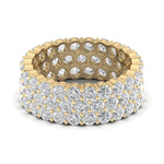 Rings 14K & 18K Gold Band of Diamond Eternity Ring, Lab Grown 8.1 ct