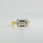 Rings 14K & 18K Gold Emerald Cut East West Diamond Ring, Lab Grown