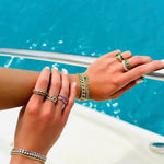 Rings 14K & 18K Gold Heart Diamond Dome Ring