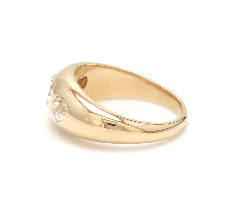 Rings 14K & 18K Gold Heart Diamond Dome Ring