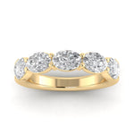Rings 14K & 18K Gold Oval East West Diamond Eternity Ring, Lab Grown