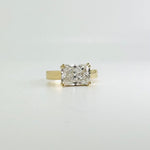 Rings 14K & 18K Gold Radiant Cut East West Diamond Ring, Lab Grown