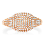 Rings 14K Gold Micro-Pave Diamond Dome Ring