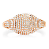 Rings 14K Gold Micro-Pave Diamond Dome Ring