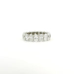 Rings 14K or 18K Gold Oval Diamond and Pave Diamond Eternity Band, Lab Grown