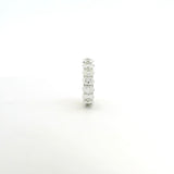 Rings 14K or 18K Gold Oval Diamond and Pave Diamond Eternity Band, Lab Grown